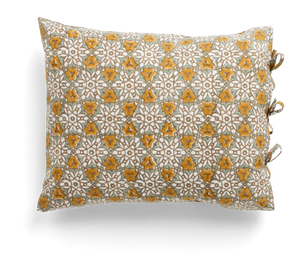 Pillowcase with City Palace print in Ochre