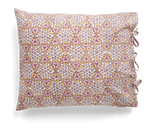Pillowcase with City Palace print in Fuchsia Rose
