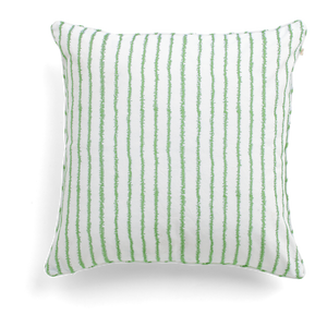 Electric Stripe Cushion in Green