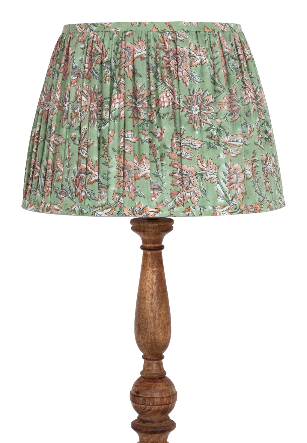 Lampshade with Indian Summer print in Green - Large