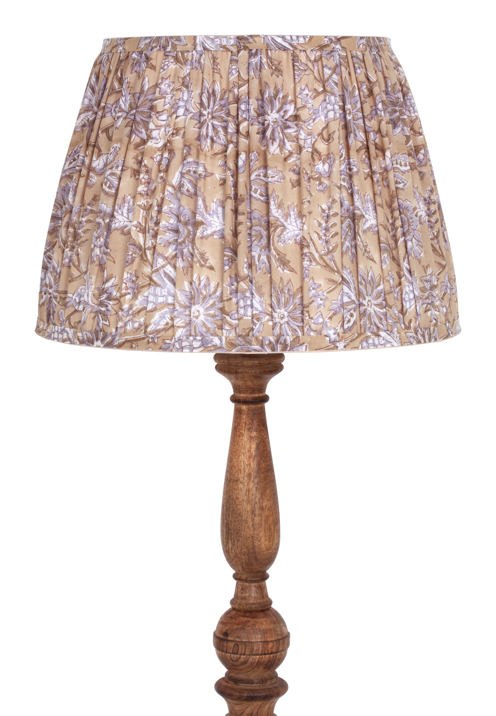 Lampshade with Indian Summer print in Beige/Lavender - Large