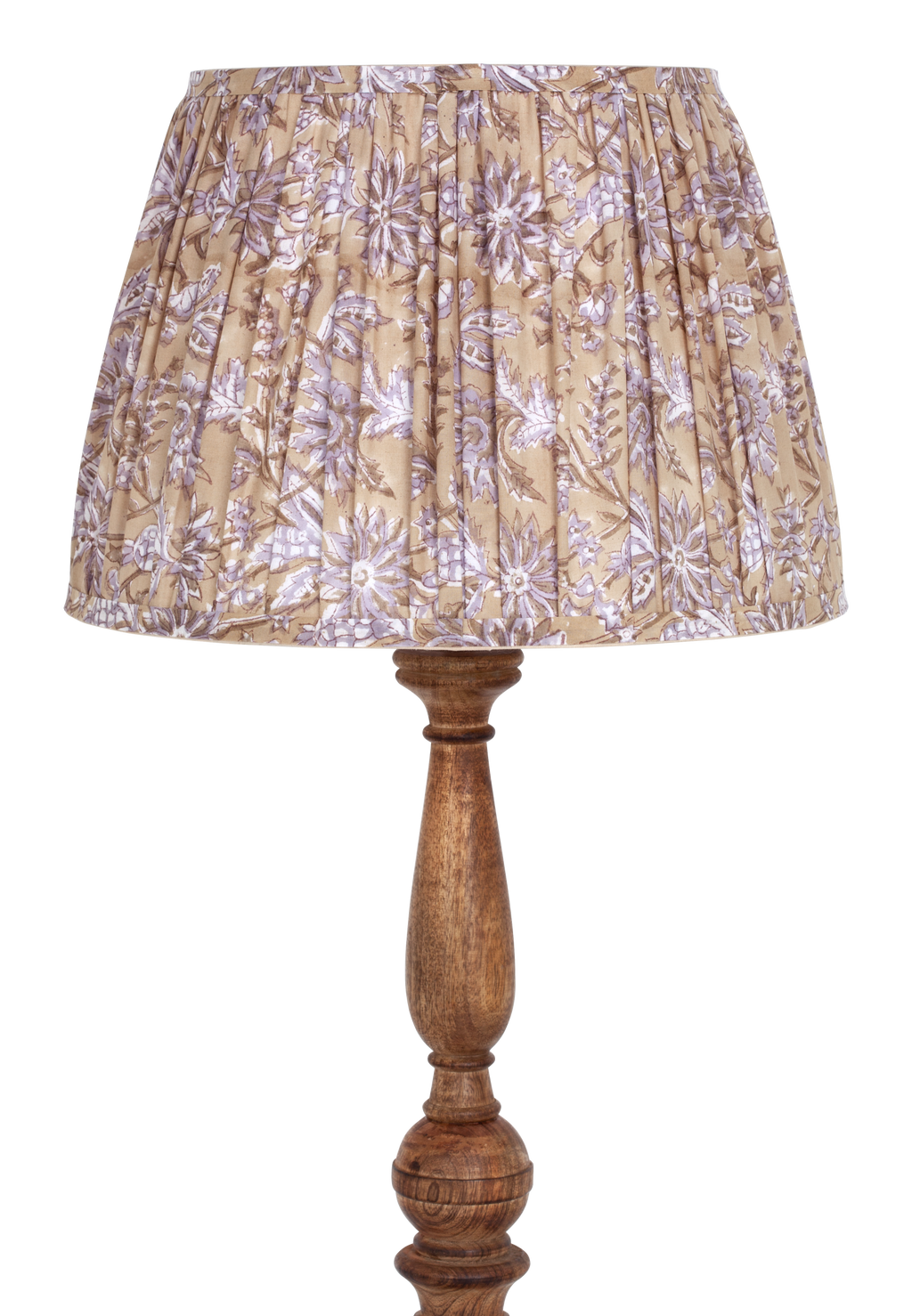 Lampshade with Indian Summer print in Beige/Lavender - Large