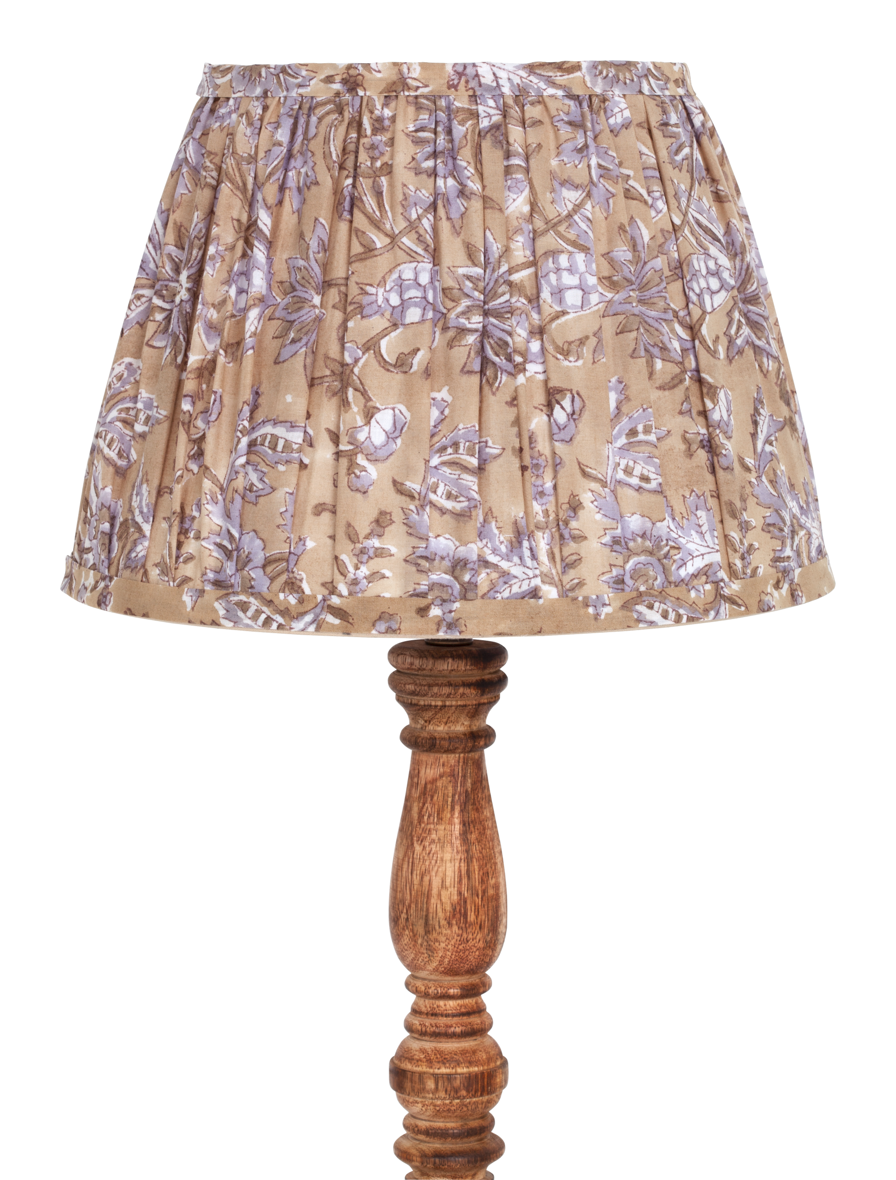 Lampshade with Indian Summer print in Beige/Lavender - Medium