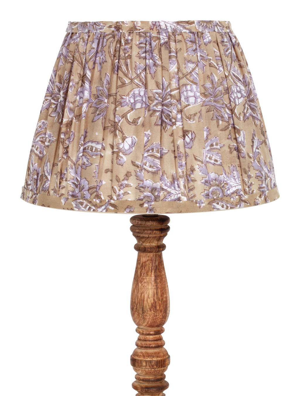 Lampshade with Indian Summer print in Beige/Lavender - Medium