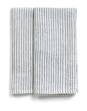 Linen napkins with Cashmere Blue stripes