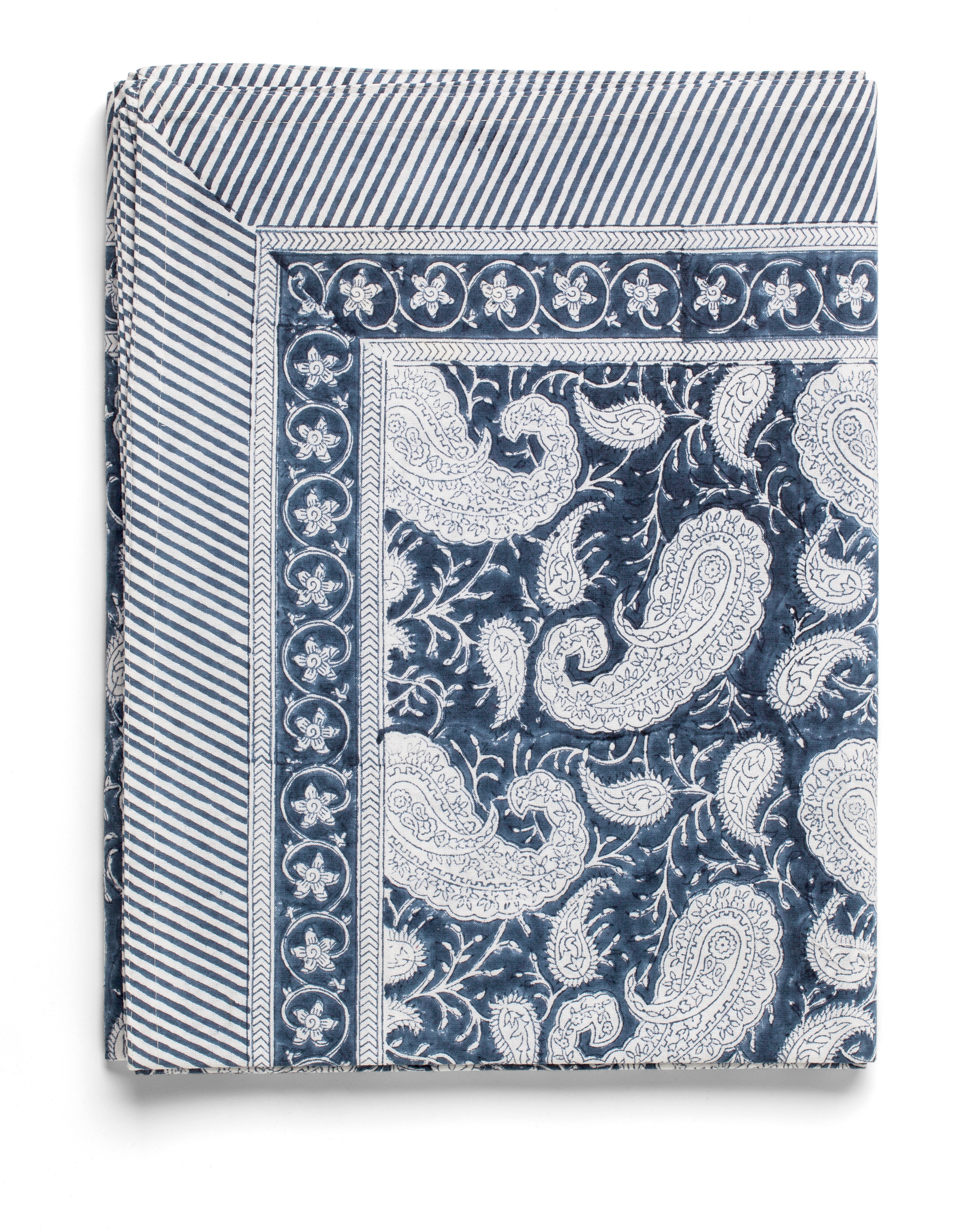 Tablecloth with Big Paisley® print in Navy Blue