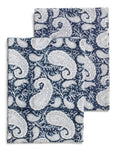 Big Paisley® kitchen towels in Navy Blue