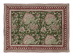 Placemats with Oriental print in Green