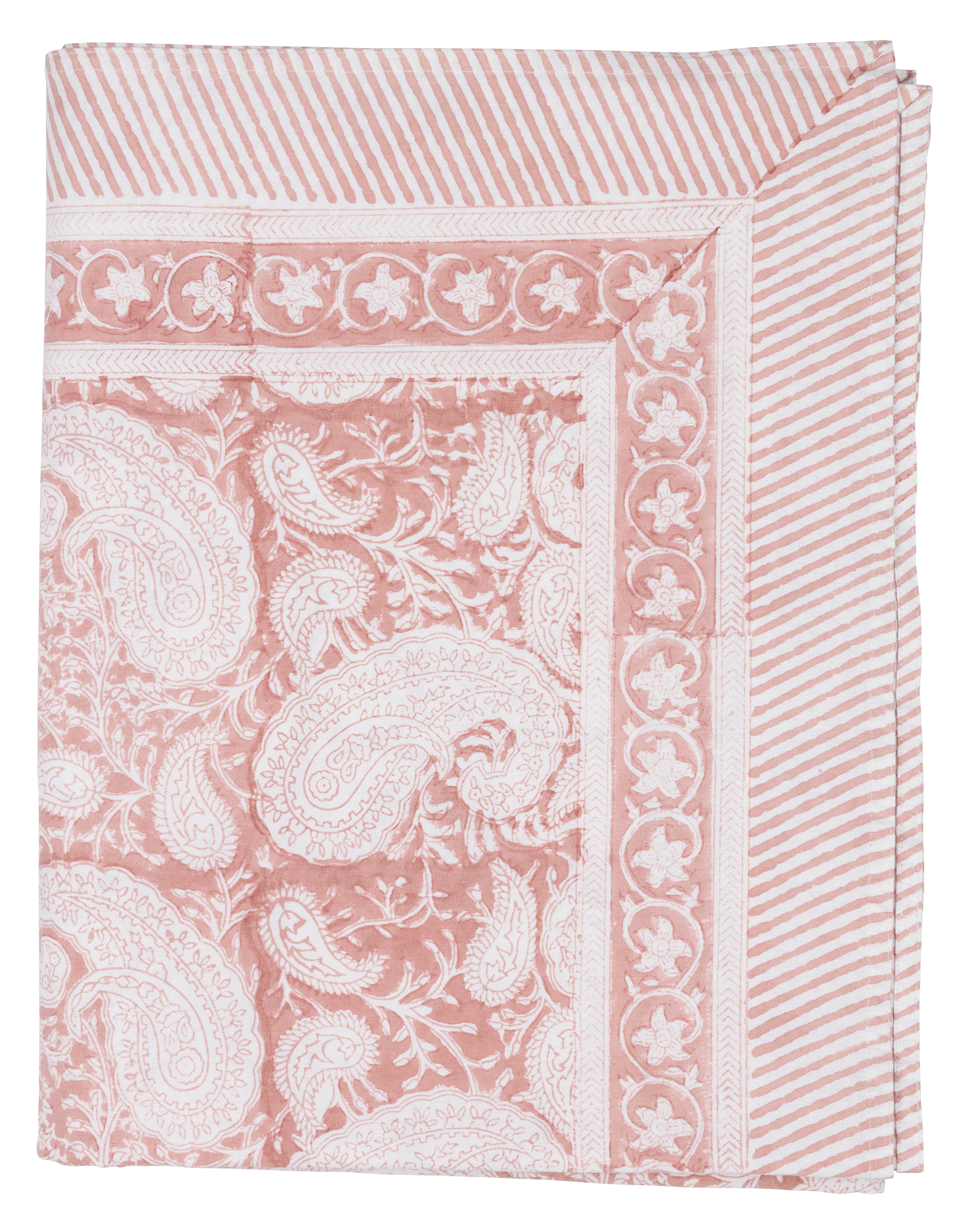 Tablecloth with Big Paisley® print in Fuchsia Rose