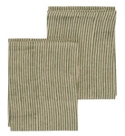 Linen kitchen towels with Green stripes