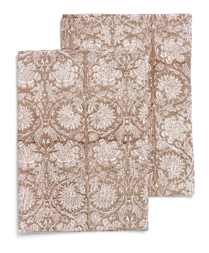 Kitchen towels with Paradise pattern in Light Brown