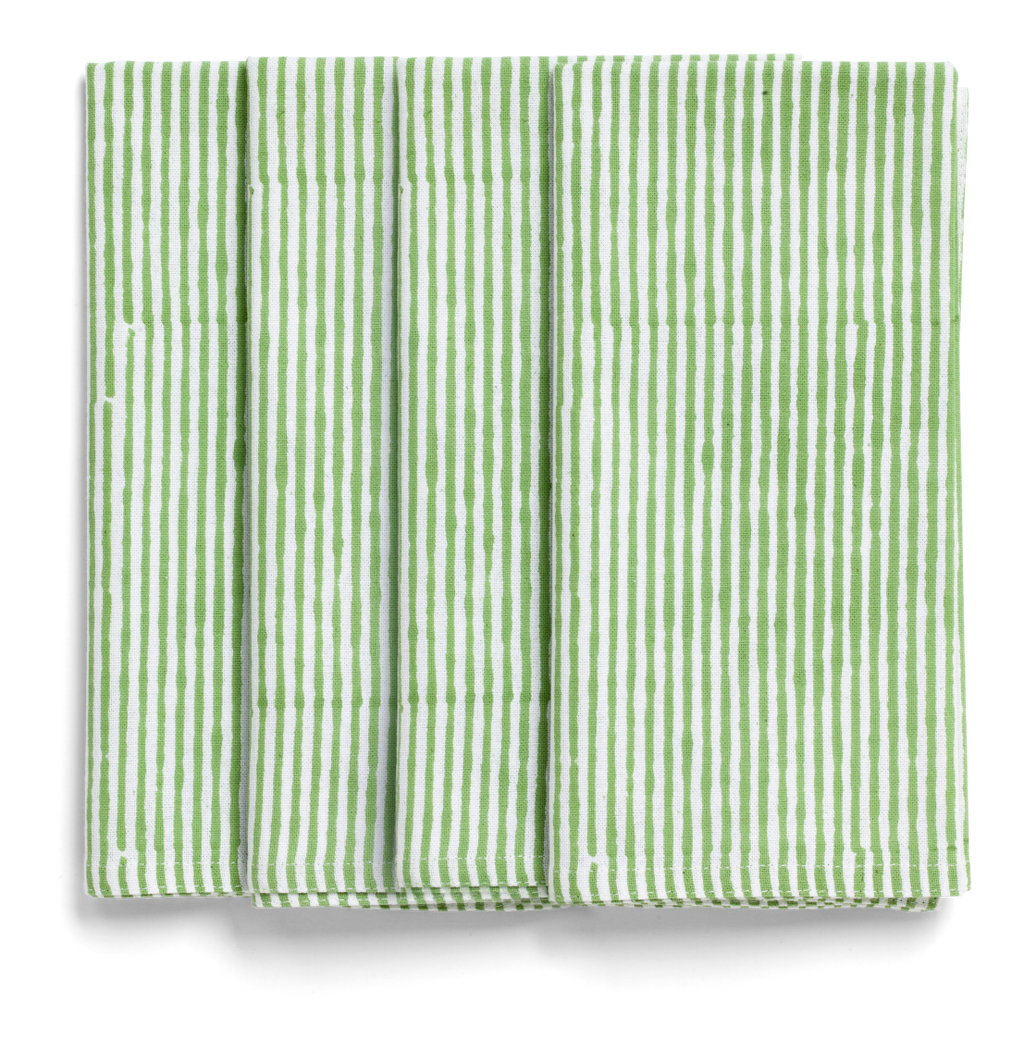 Stripe Napkins in Green