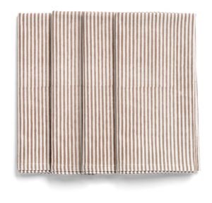 Stripe Napkins in Light Brown