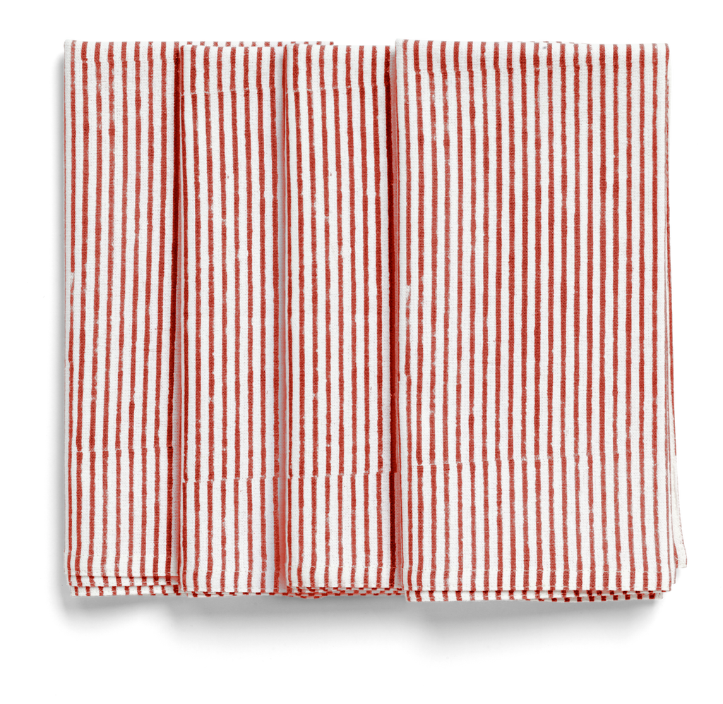Stripe Napkins in Red
