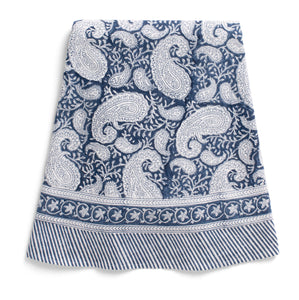 Round Tablecloth with Big Paisley® print in Navy Blue