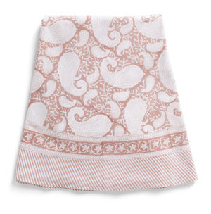 Round Tablecloth with Big Paisley® print in Fuchsia Rose