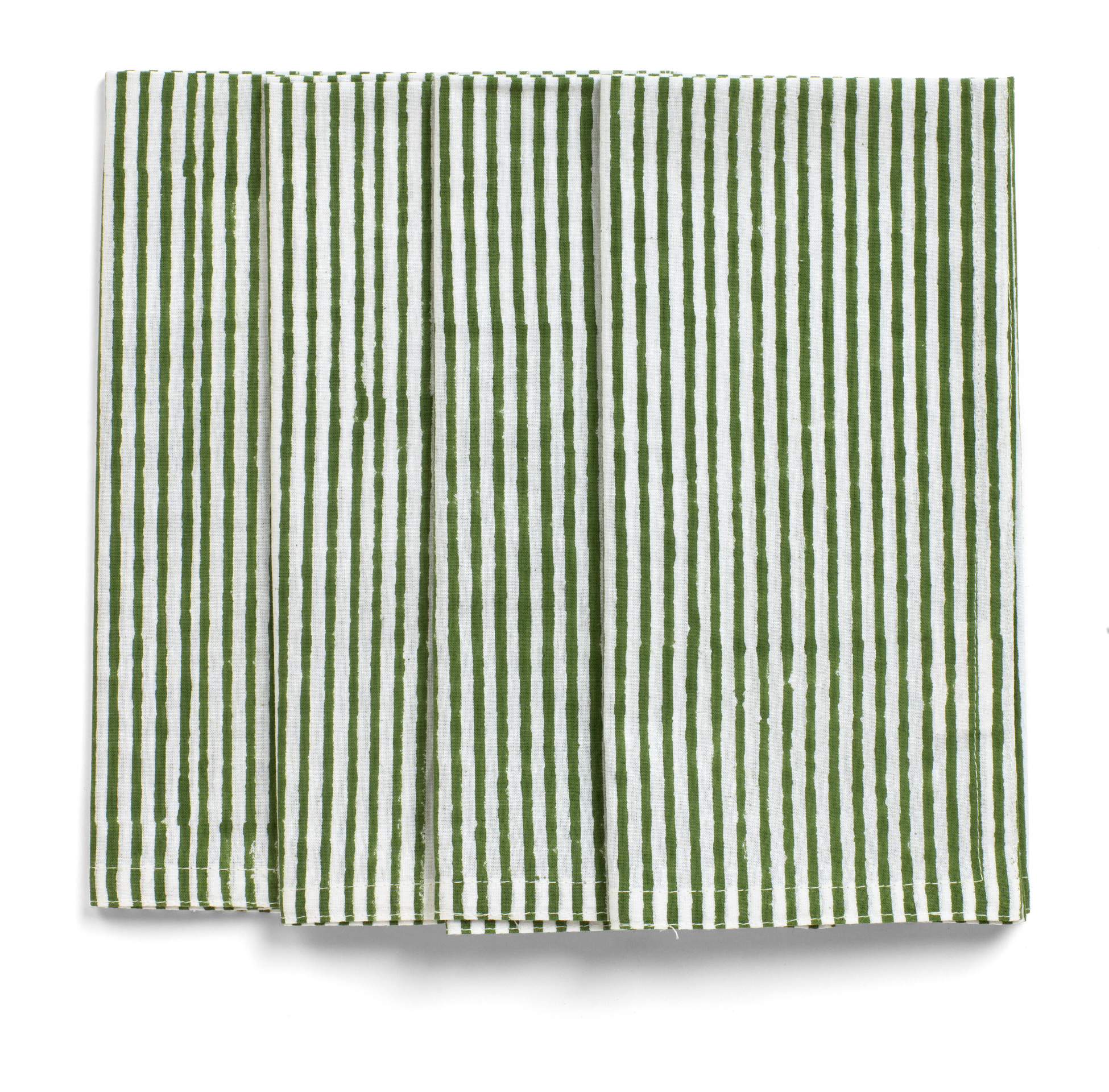 Stripe Napkins in Forest Green