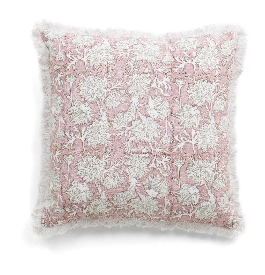 Waterlily Cushion in Fuchsia Rose