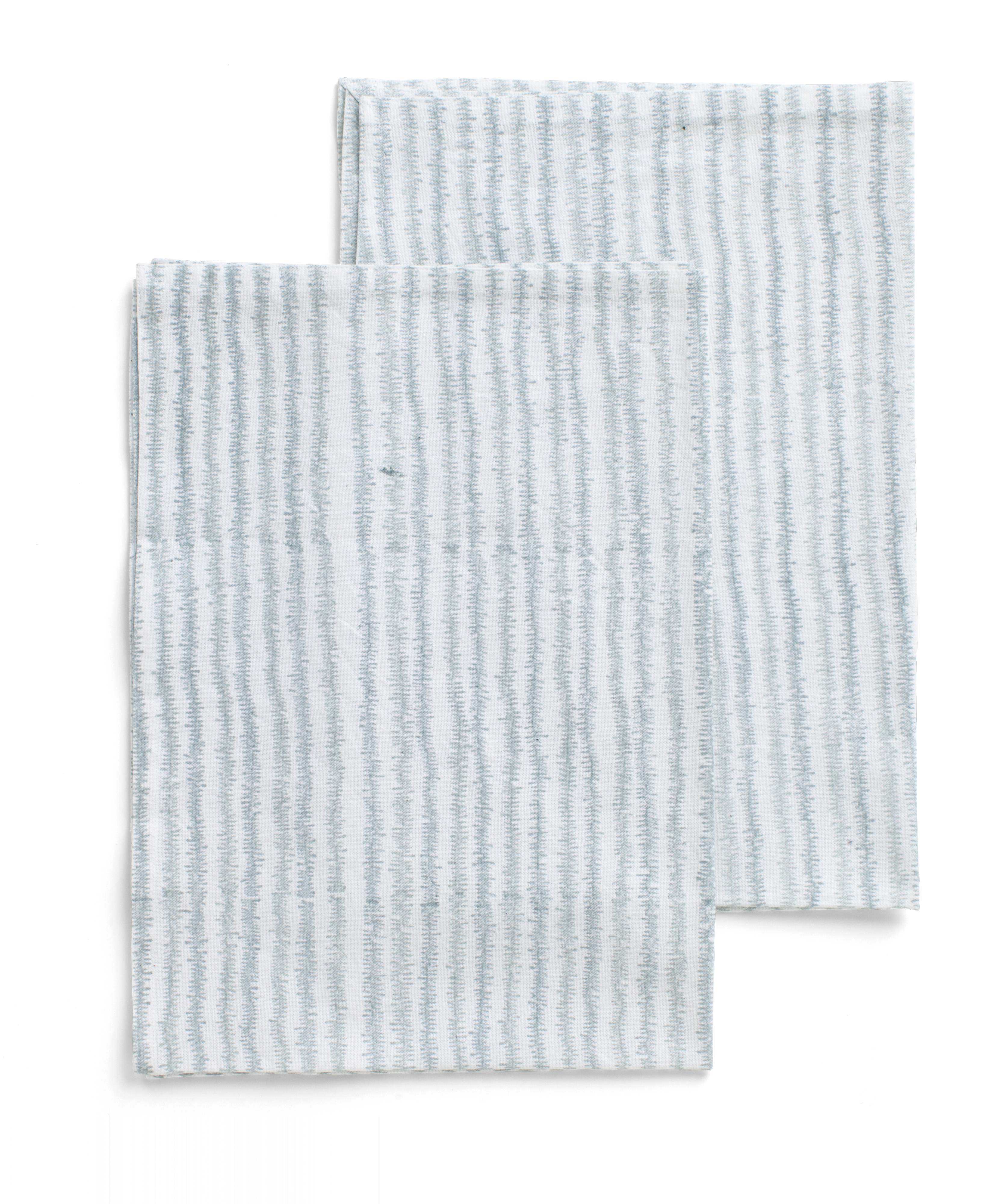 Kitchen towels with Electric Stripe print in Cashmere Blue