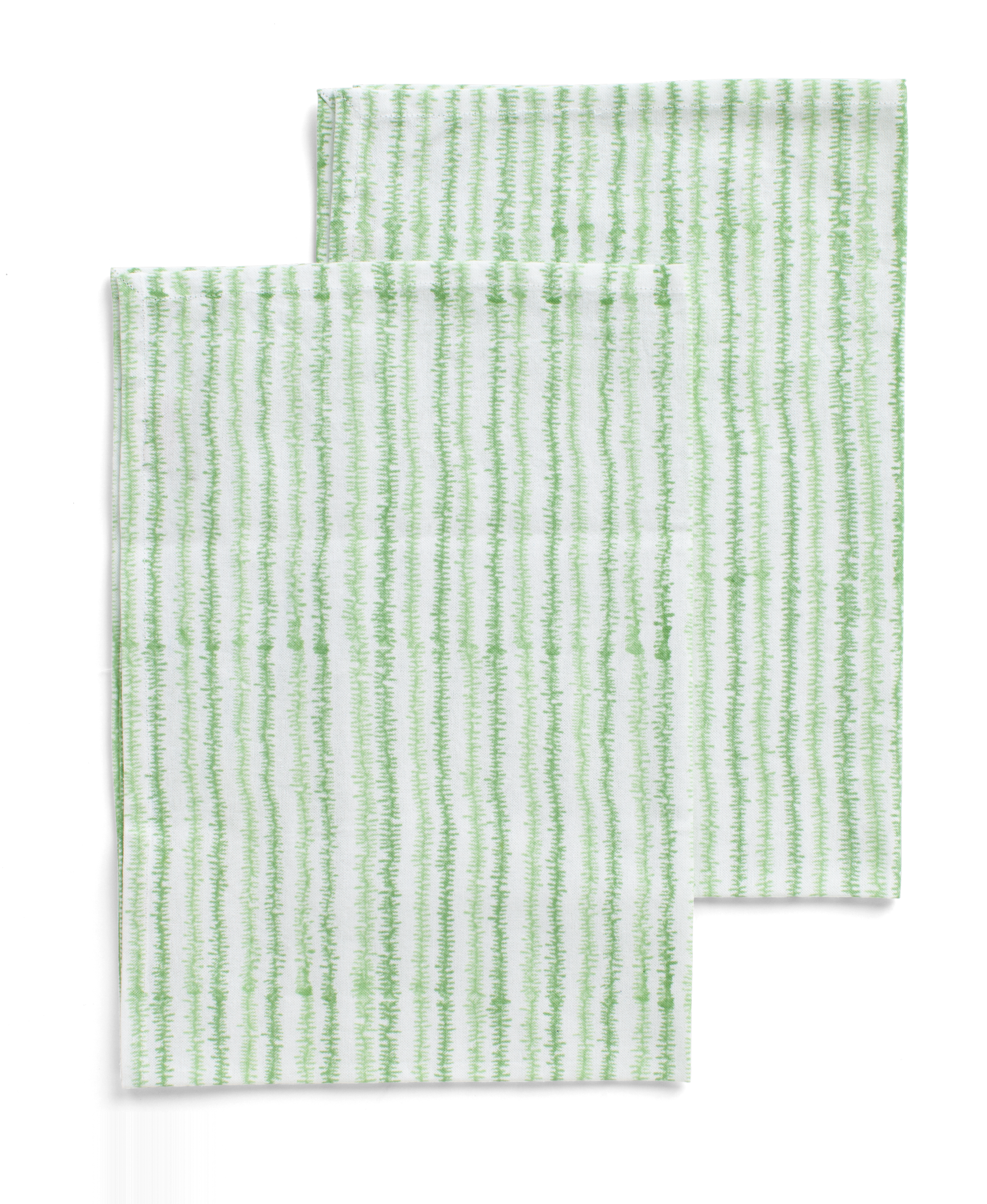 Kitchen towels with Electric Stripe print in Green