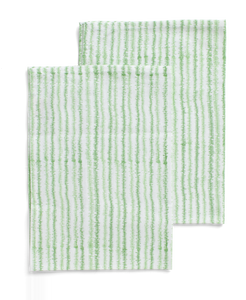 Kitchen towels with Electric Stripe print in Green