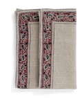 Linen napkins with Burgundy boarder