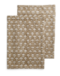 Kitchen towels with Fiori print in Light Brown