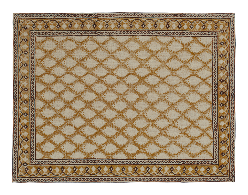 Placemats with Cypress print in Ochre