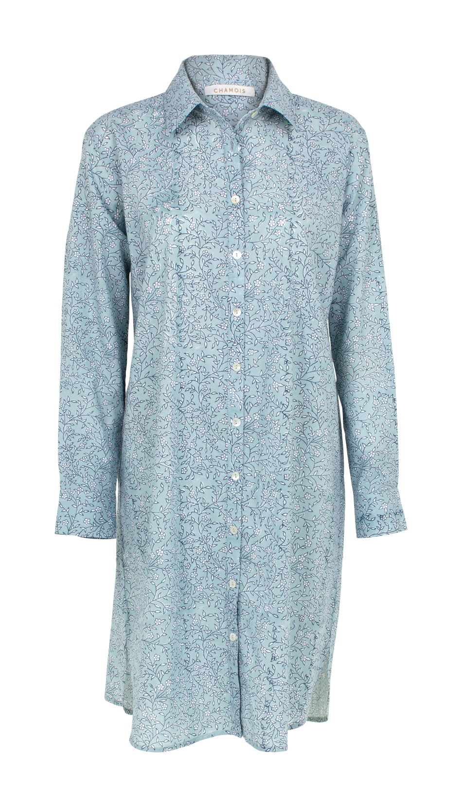 Shirt Dress in Cashmere Blue