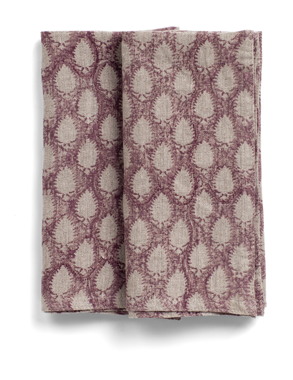 Linen napkins with Cypress print in Rose