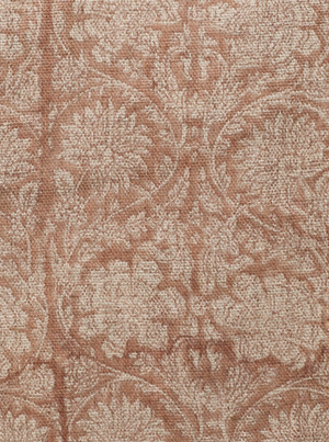 Linen cushion with Paradise print in Rose