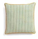 Indian Stripe cushion in Yellow and Turquoise