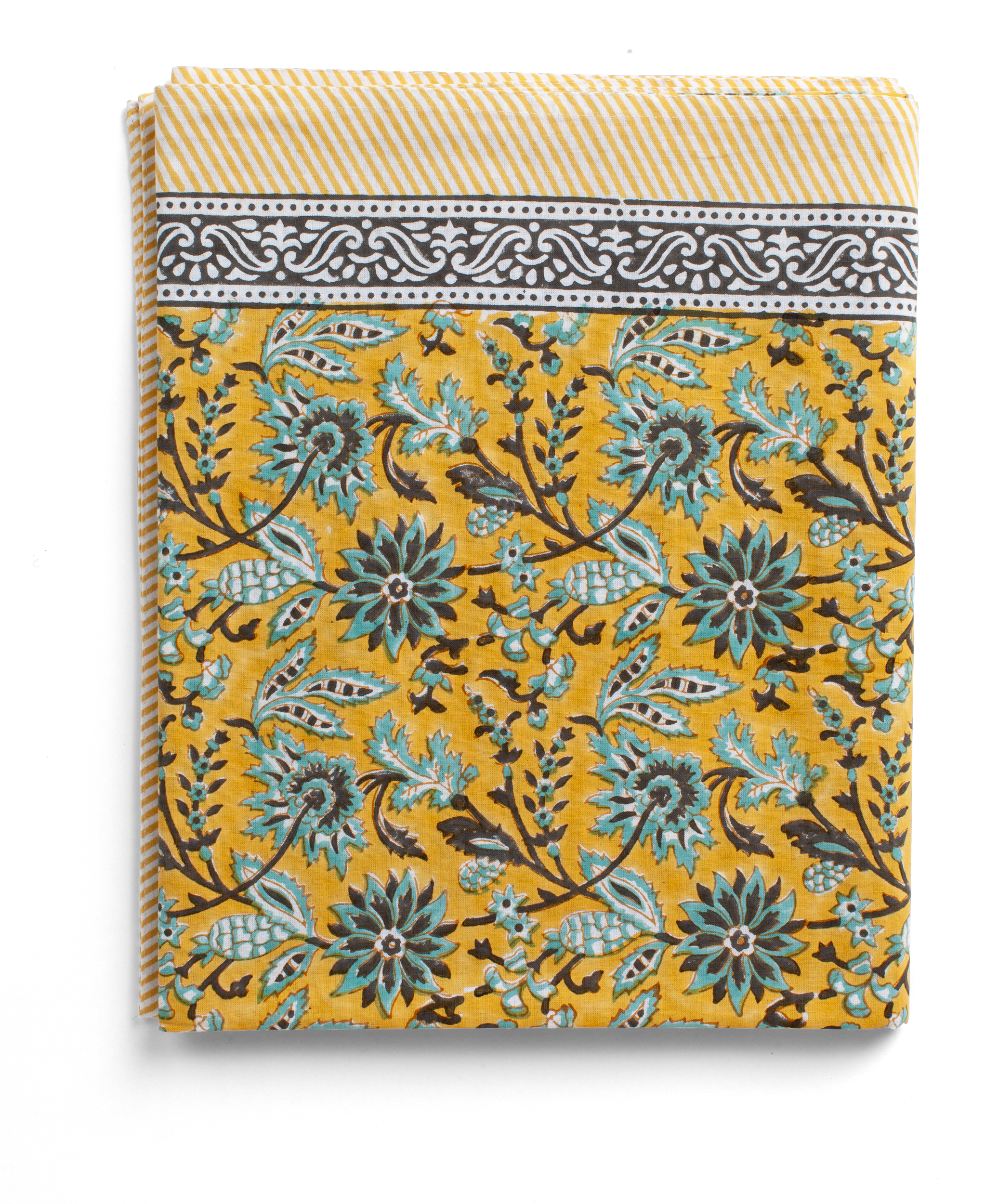 Tablecloth with Indian Summer print in Yellow