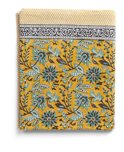 Tablecloth with Indian Summer print in Yellow