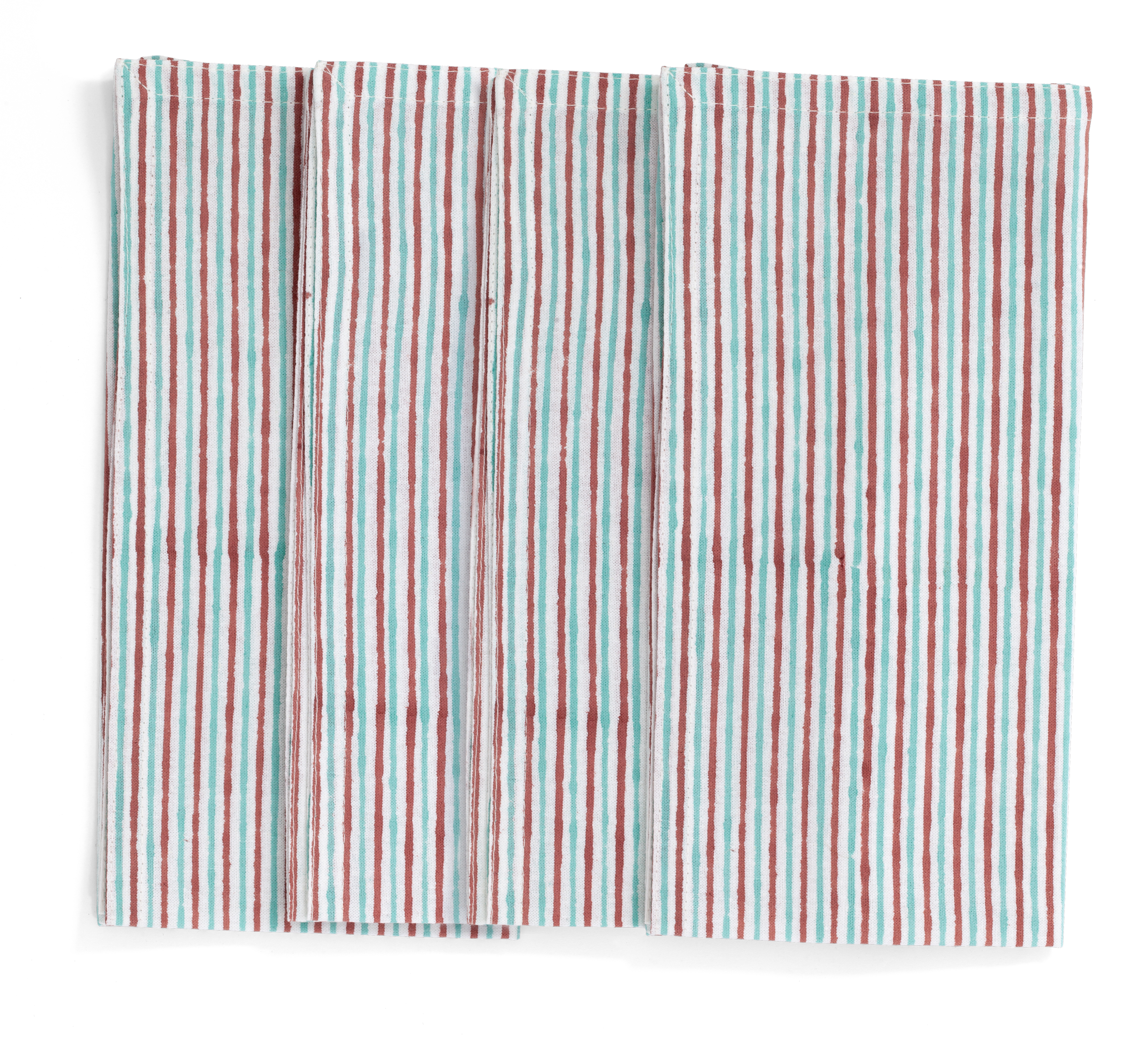 Stripe Napkins in Rose and Turquoise