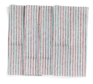 Stripe Napkins in Rose and Turquoise
