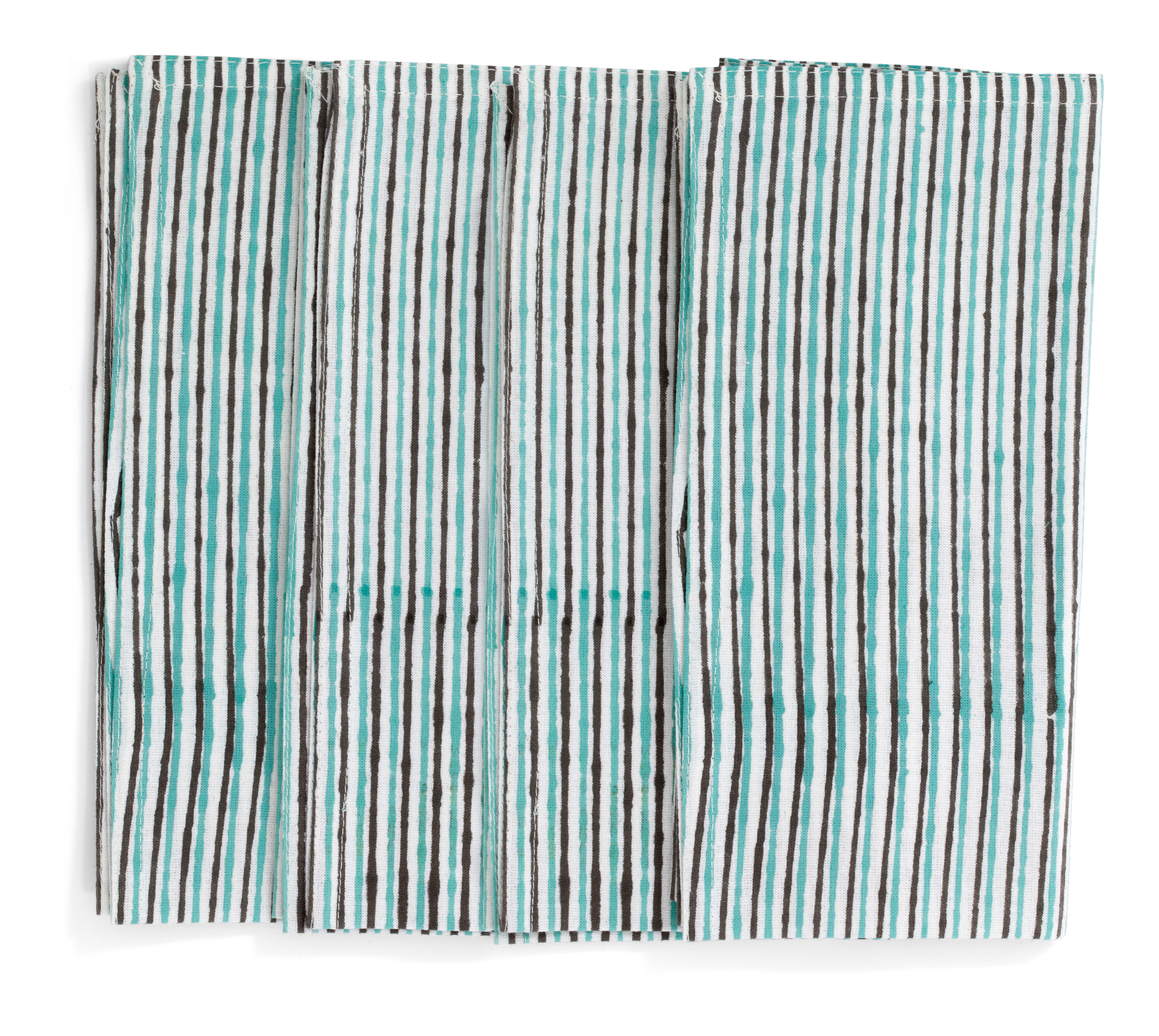 Stripe Napkins in Turquoise and Grey