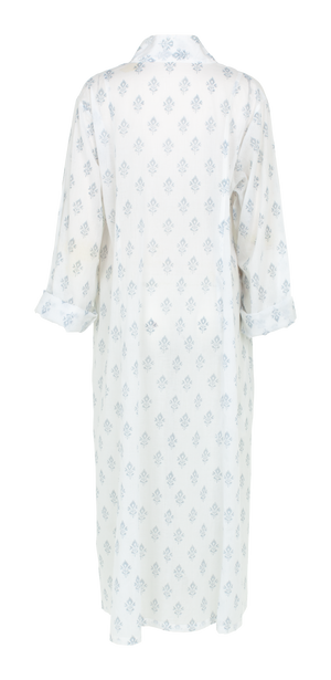 Night Shirt with Butti print in Blue