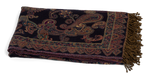 Black and orange throw in boiled wool