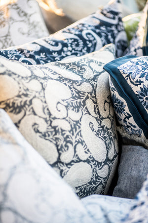 Big Paisley® Cushion in Navy Blue